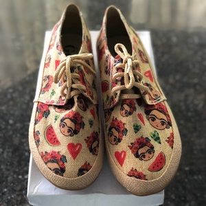 SOLD!!!!!!! Burlap women’s oxfords